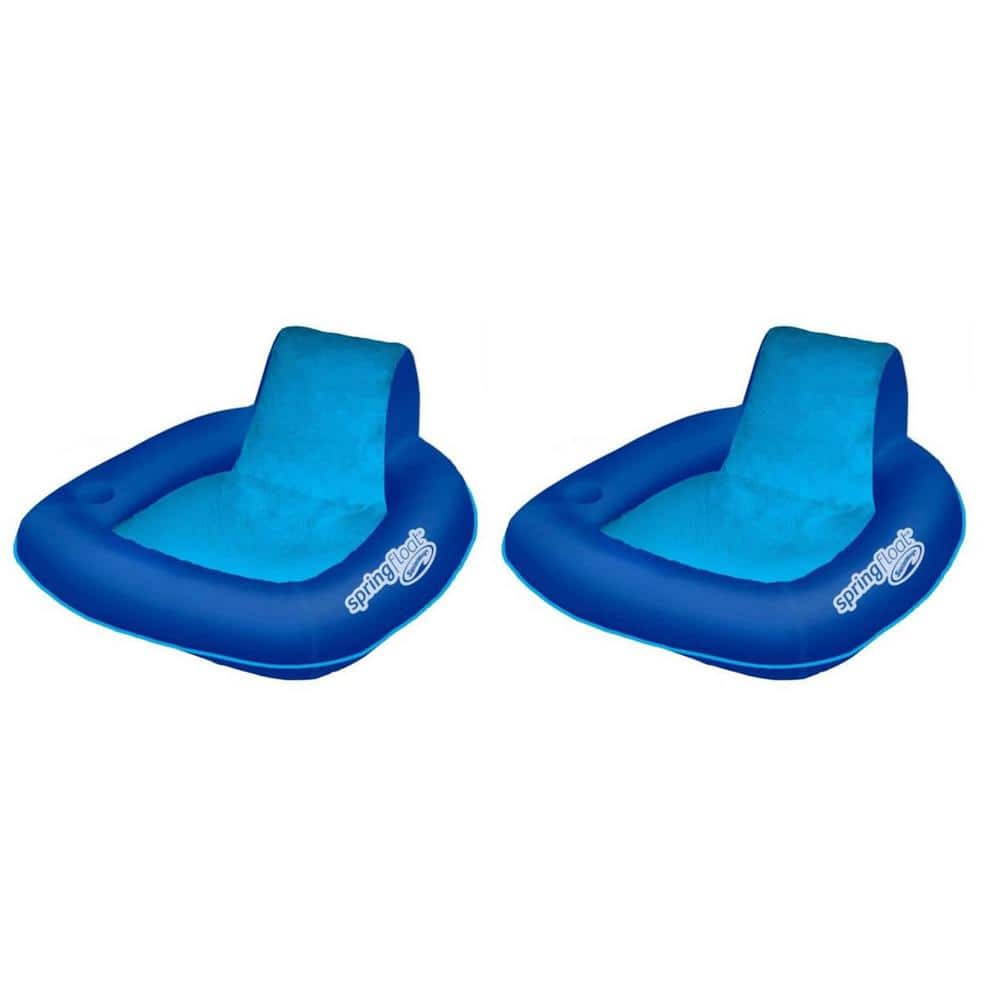 SwimWays Blue Spring Float SunSeat Pool Summertime Relaxation 