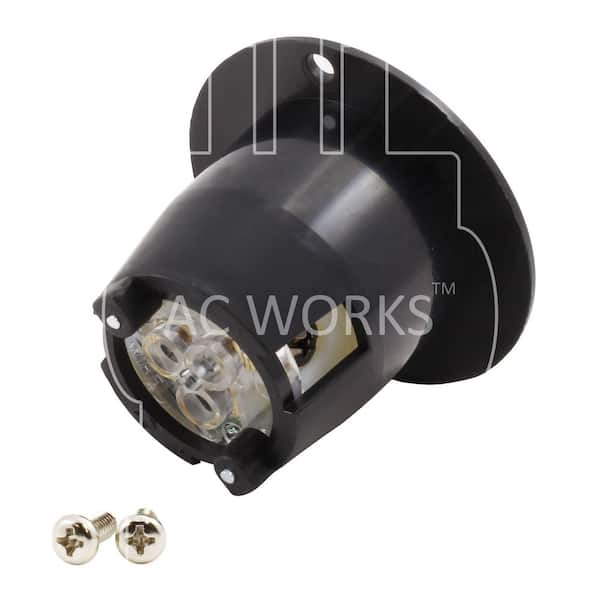 AC WORKS 20A 125V NEMA 5-20P Flanged Power Input Inlet ASIN520P-G