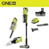 RYOBI ONE+ HP 18V Cordless Pet Stick Vacuum Cleaner Kit w/ Battery, Charger & Cordless Multi-Surface Handheld Vacuum PBLSV716K-PCL705B