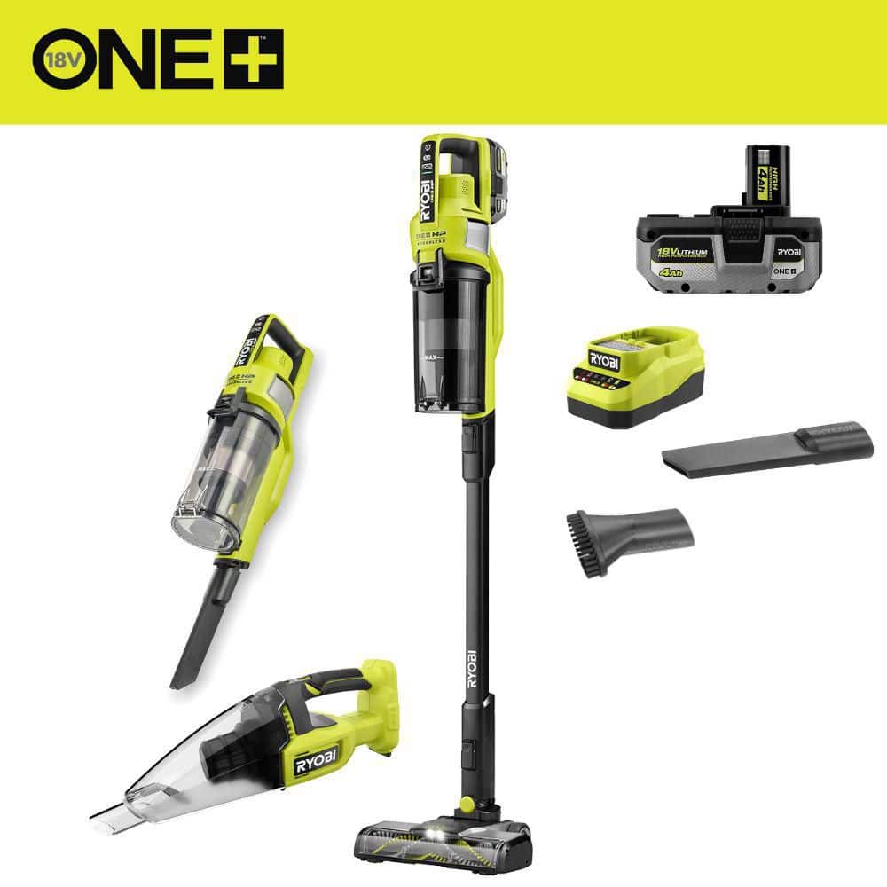 ONE+ HP 18V Cordless Pet Stick Vacuum Cleaner Kit w/ Battery, Charger & Cordless Multi-Surface Handheld Vacuum