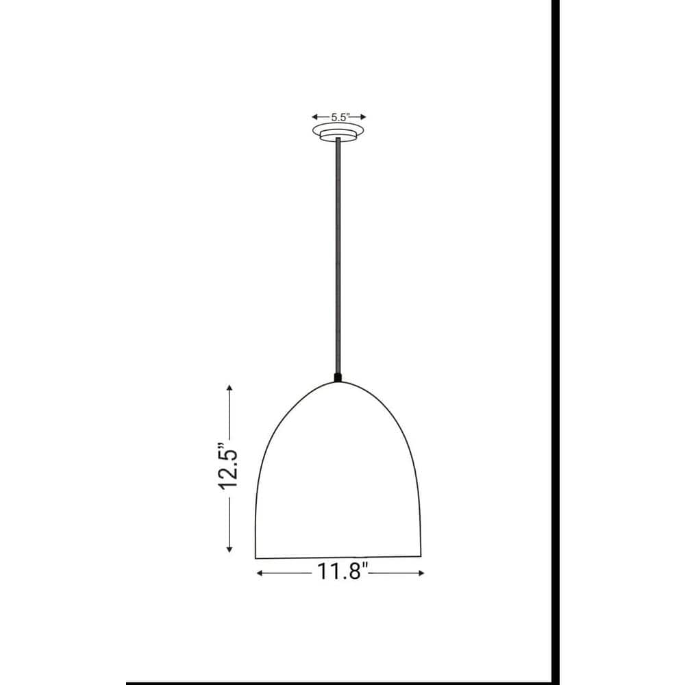 Z Studio 19" Blue Iron Dome LED Pendant Light