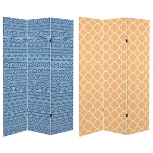 Mediterranean Patterns 6 ft. Printed 3-Panel Room Divider