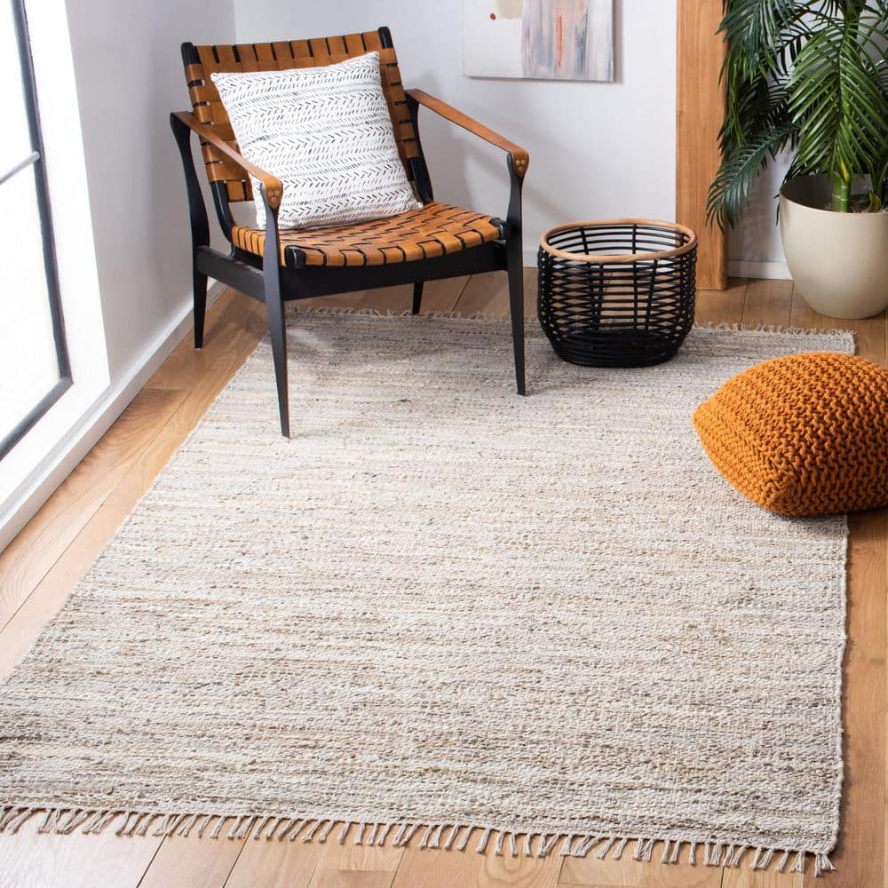 Vintage Leather 4 ft. x 6 ft. Beige Solid Marle Area Rug price history on PriceWatchPro
