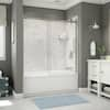 MAAX Utile 32 in. x 60 in. x 81 in. Bath and Shower Combo in Marble ...