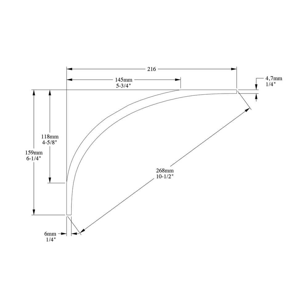 White Polyurethane Crown Moulding 78" x 10-1/2"