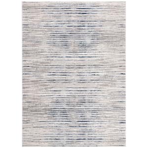 Meadow Gray/Light Gray 8 ft. x 10 ft. Geometric Abstract Area Rug