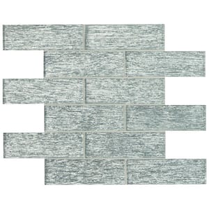 Chilcott Bright Subway 11.81 in. x 11.81 in. x 8 mm Textured Glass Mesh-Mounted Mosaic Tile (9.7 sq. ft./Case)