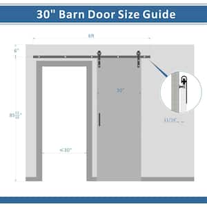 30in x 84in, Frosted Glass,White, Finished,PVC Covering,MDF, Frosted Glass,5 Panel Barn Door Slab without Hardware Kits