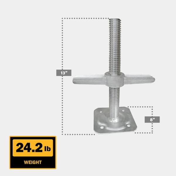 【 CD 】 SJ/STEEPLE JACK MetalTech 12 in. Galvanized Steel Leveling Jacks Adjustable