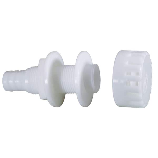 Attwood Hose 3/4 in. I.D. White Thru-Hull with Strainer