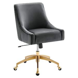 Discern Gray Performance Velvet Office Chair