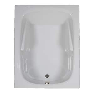 60 in. Rectangular Drop-in Bathtub in White