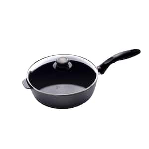 Classic Series 3.2 qt. Cast Aluminum Nonstick Saute Pan in Gray with Glass Lid