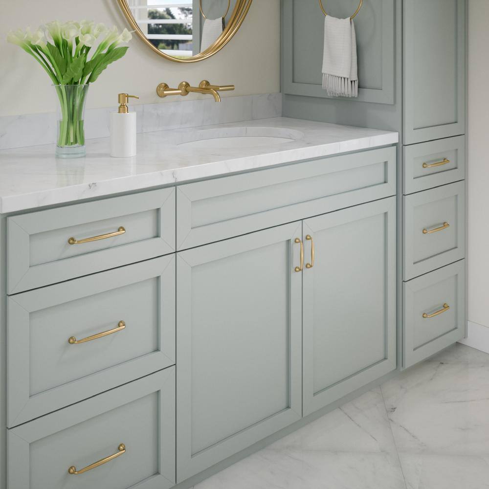 Satin Brass 6.25'' Modern Bar Pull Multipack with Mounting Hardware
