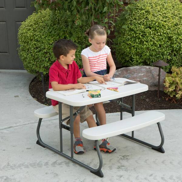 And Chairs Lifetime Children's Oval (Almond)-60124 Picnic Table