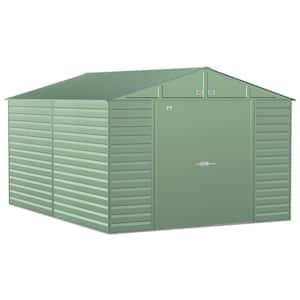 Select 10 ft. W x 14 ft. D Sage Green Metal Shed (129 sq. ft.)