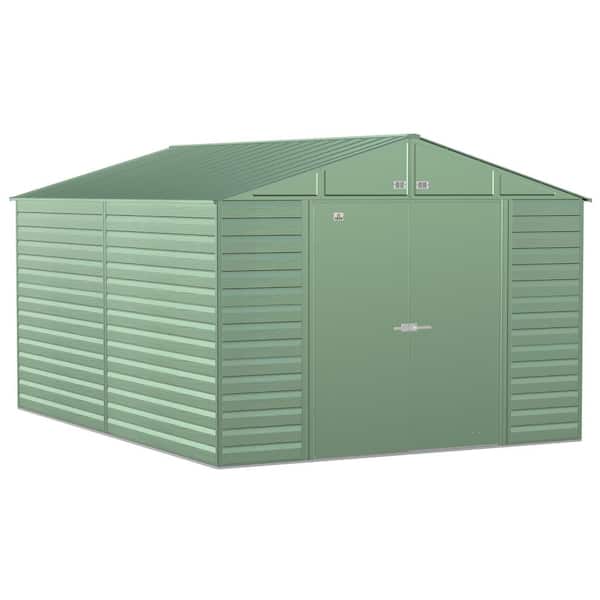Arrow Select 10 ft. W x 14 ft. D Sage Green Metal Shed (129 sq. ft.)