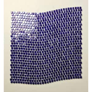 Galaxy Iridescent Purple Wavy Square Mosaic 0.3125 in. x 0.3125 in. Glass Wall Pool Floor Tile (15 sq. ft./Case)