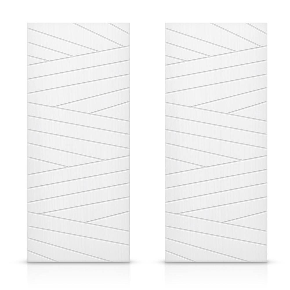 84 in. x 96 in. Hollow Core White Painted Composite MDF Interior Double Closet Sliding Doors price history on PriceWatchPro