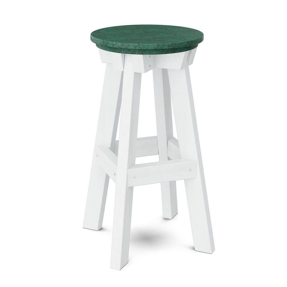 Heritage Turf Green and White HDPE Plastic Outdoor Bar Stool price history on PriceWatchPro