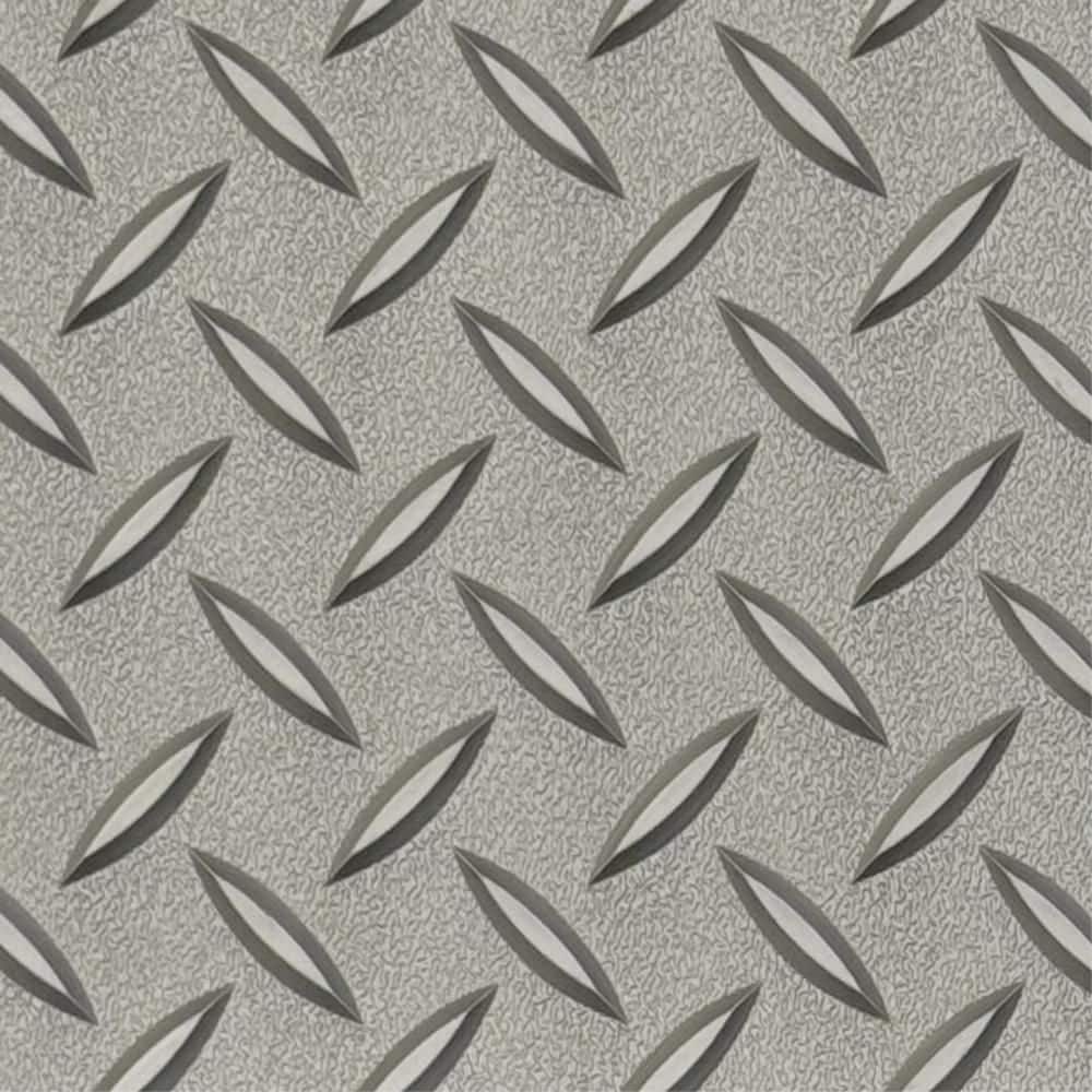 Textured Slip Resistant Diamond Plate 2 ft. x 2.5 ft. Silver Vinyl Garage Flooring Roll Door Mat, 23 Sizes Available price history on PriceWatchPro
