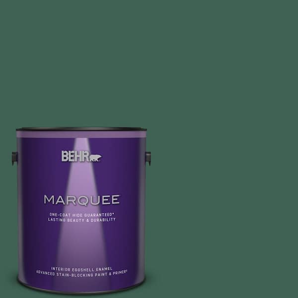 BEHR MARQUEE 1 gal. #M430-7 Green Agate One-Coat Hide Eggshell Enamel Interior Paint & Primer