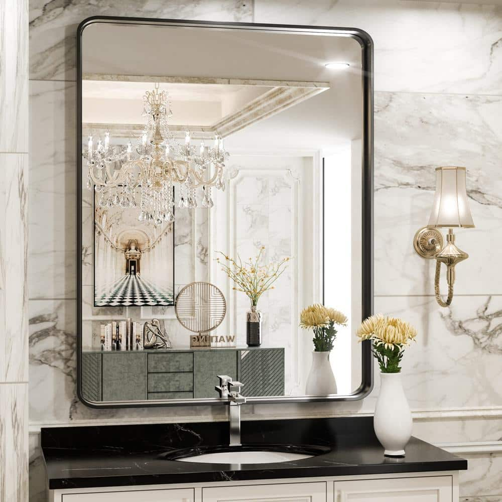 Style Selections 26-in W x 32-in H Silver Beveled Wall Mirror in the Mirrors  department at