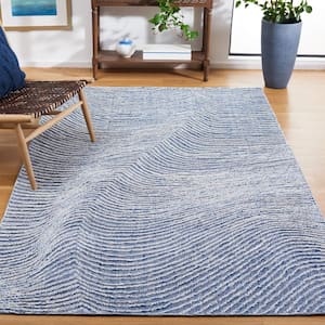 Trace Navy 4 ft. x 6 ft. Abstract Area Rug