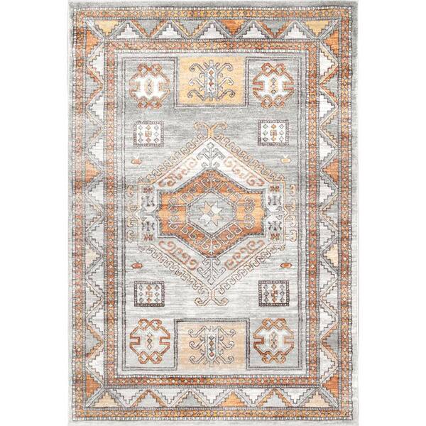 nuLOOM Castle Sun Tribal Orange 5 ft. x 8 ft. Area Rug