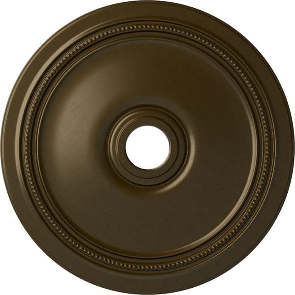 Ekena Millwork 24" x 3-5/8" ID x 1-1/4" Diane Urethane Ceiling Medallion (Fits Canopies upto 6-1/4"), Brass