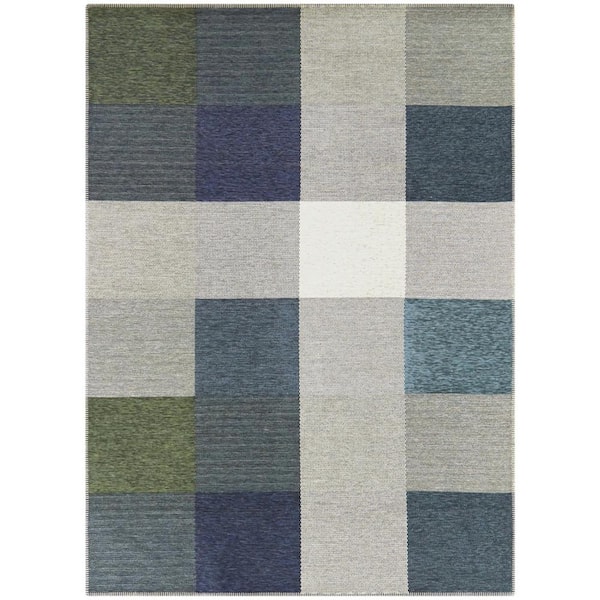 BALTA Davies Blue 5 ft. x 7 ft. Geometric Area Rug