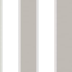 Beige/White/Silver Smart Stripes 3 Formal Stripe Sheen Finish Non-Pasted Vinyl on Non-Woven Wallpaper Sample