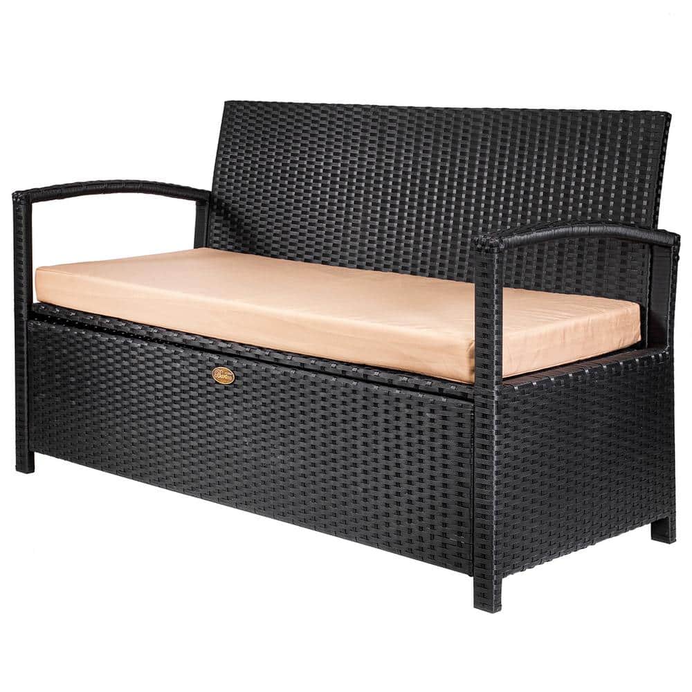 Reviews for Barton Rattan Crawford 45 Gal. Black Resin Wicker Outdoor