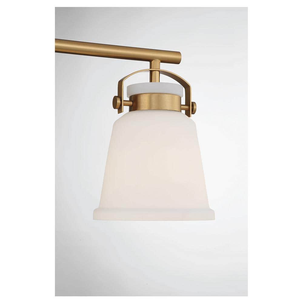 Kaden Warm Brass 3-Light Bathroom Vanity Fixture