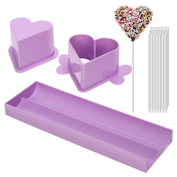 9 in. Cake Pop Mold Set for Parties, Wedding and Home Desserts Making, Purple (1-Pack)