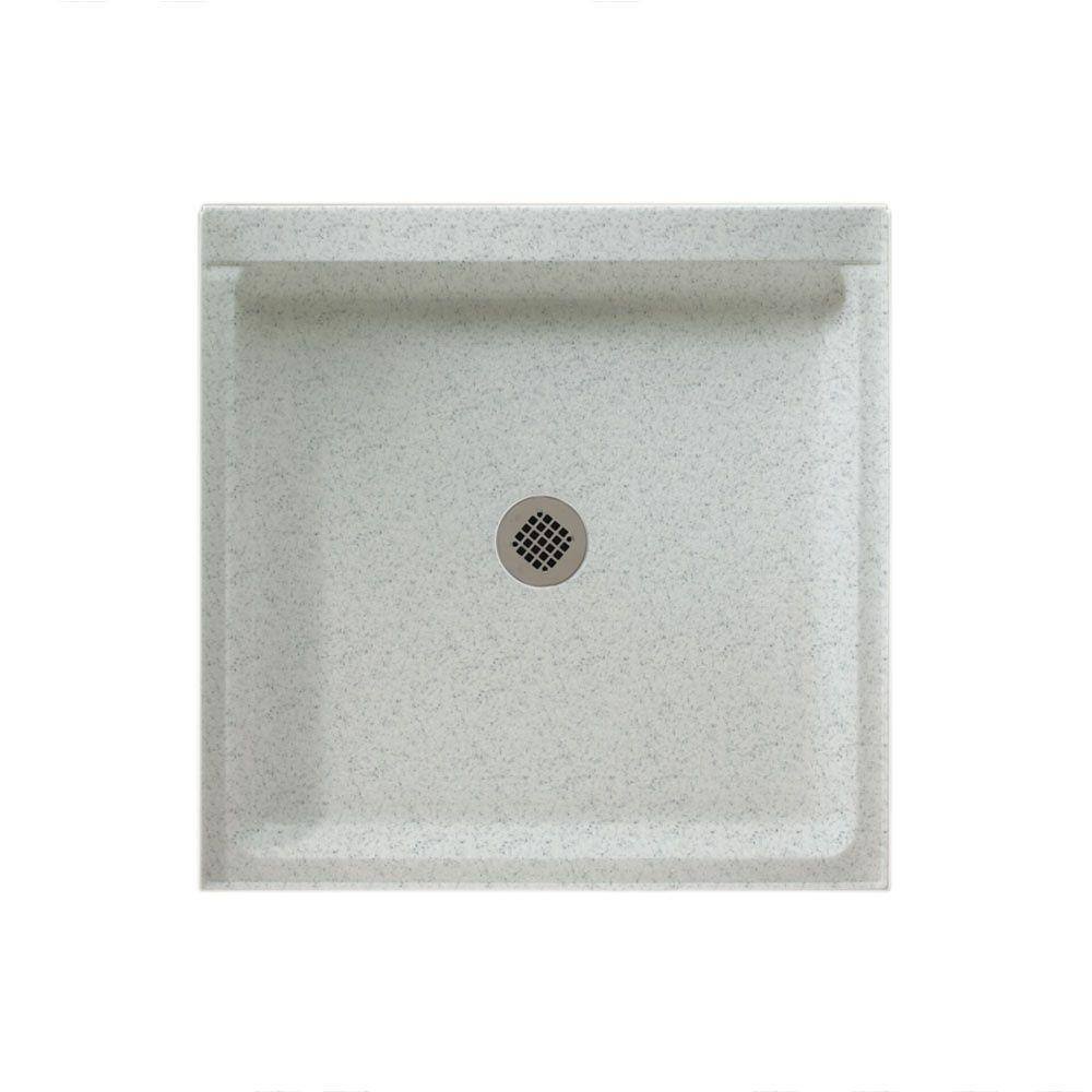 Swan Swanstone 36 in. L x 36 in. W Alcove Shower Pan Base with Center Drain in Tahiti Gray