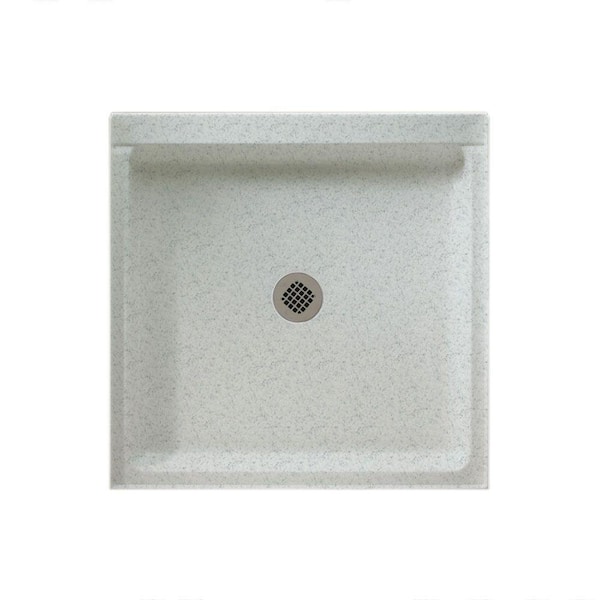 Swan 42 in. L x 36 in. W Alcove Shower Pan Base with Center Drain in Tahiti Gray