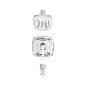 Edgemere 1-Handle Tub and Shower Faucet Trim Kit for Flash Rough-in Valves in Polished Chrome (Valve Not Included)