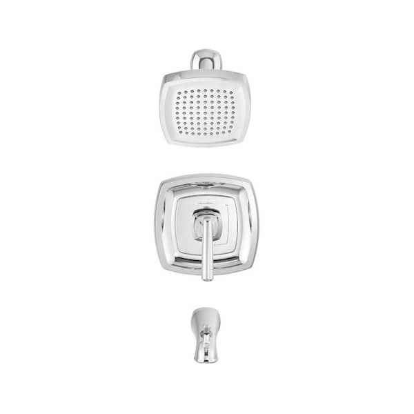 American Standard Edgemere 1-Handle Tub and Shower Faucet Trim Kit for Flash Rough-in Valves in Polished Chrome (Valve Not Included)