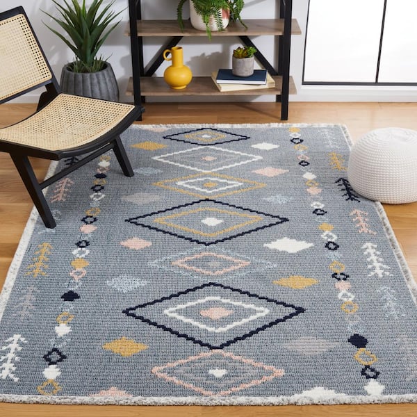 Marrakesh Gray/Multi 4 ft. x 6 ft. Geometric Striped Area Rug
