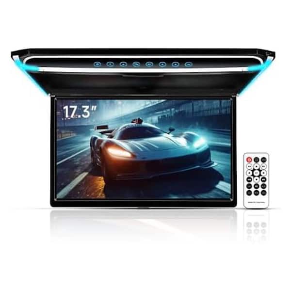 17.3 in. Car Overhead Flip Down Monitor with 1080P HD Display in Black (1-Pack)