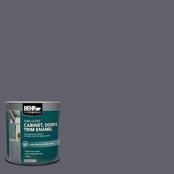 BEHR PREMIUM 1 qt. #N540-6 Script Ink Semi-Gloss Enamel Interior/Exterior Cabinet, Door & Trim Paint