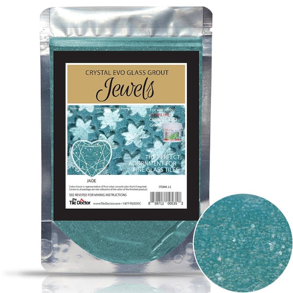 The Tile Doctor Crystal Glass Grout Jewels Jade 75 grams (1-Pack)