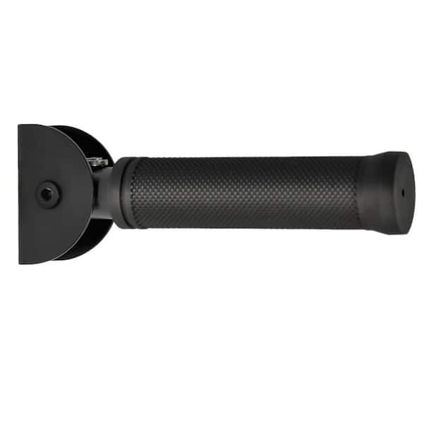 8.3 in. Folding Grab Bar in Black for Seniors, Elderly, Disabled, Doorway Flip Assist Handle, Supports Up to 300 lbs.