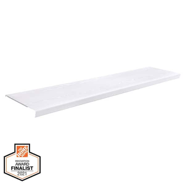 Everbilt 4 ft. x 12 in. Decorative Shelf Cover - White