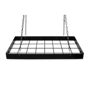 Pot Rack Rect. Black-12 Hooks