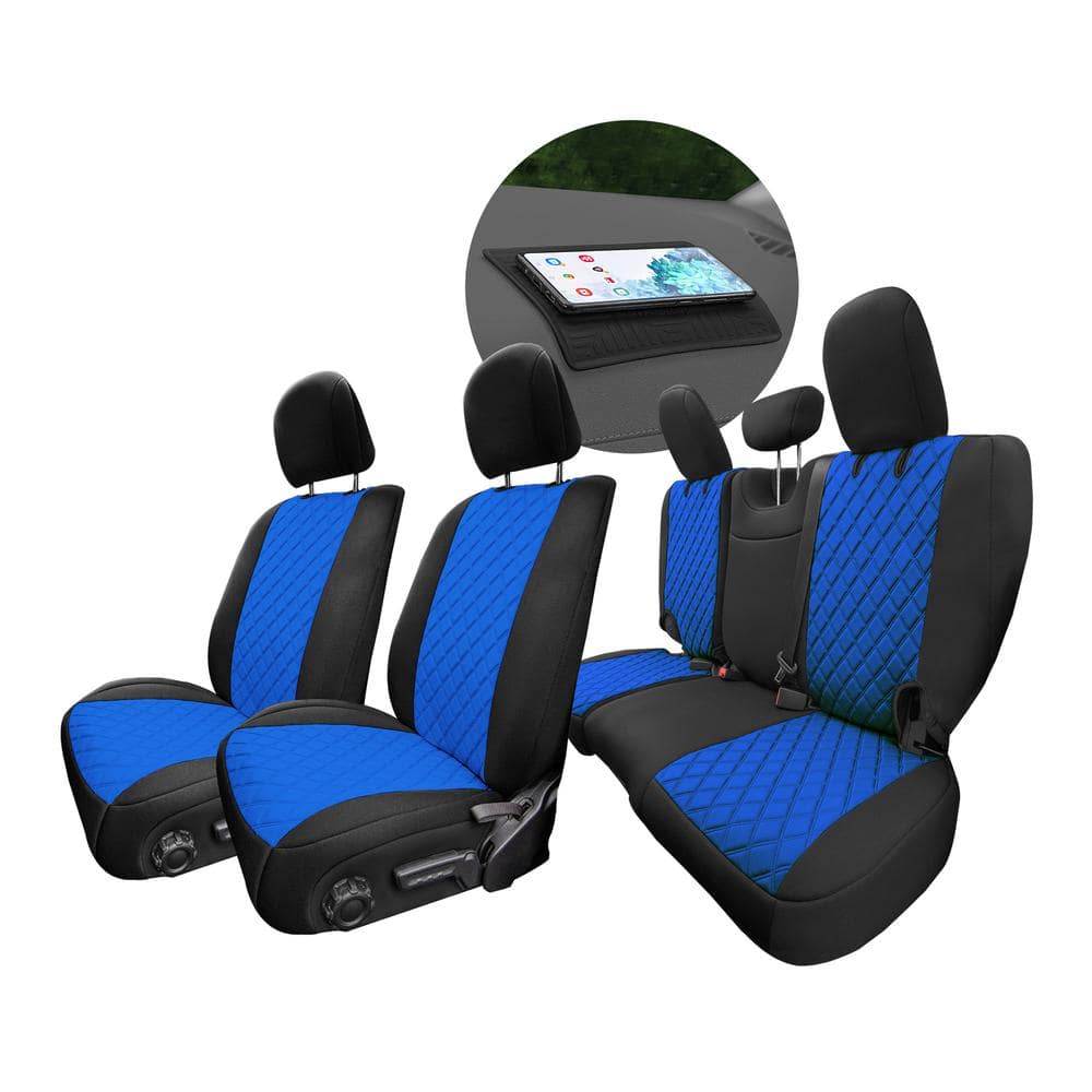 FH Group Colorful Ultra Universal Seat Cushions for Car Truck SUV Van - Front Set, Blue