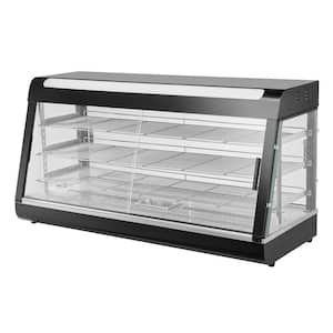 3-Tier Commercial Food Warmer Display 1500W 190 Qt. Buffet Server with Adjustable Shelf & Temperature Display in Black