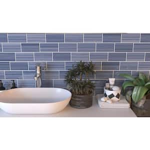 Hand Painted Rectangular 3 in. x 6 in. Coastline 50 Glass tile (10 sq. ft./per Case)