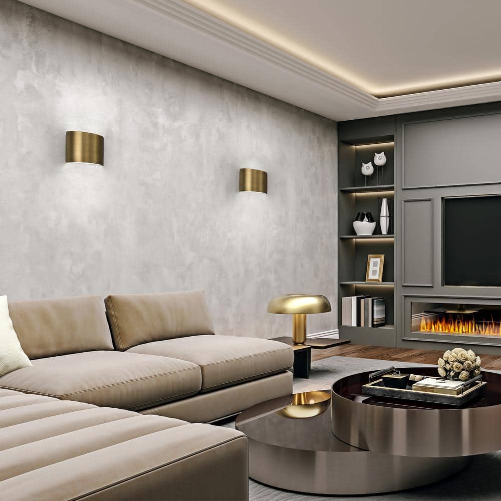 Brushed Nickel Dimmable LED Wall Sconce